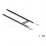 Cabo sensor de temperatura Delock M4 com 2 extremidades abertas, PVC redondo, B25/85 3435K, 1 m