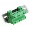 DELOCK conjunto de blocos de terminais para calha DIN 10 polos com passo 5,08 mm angular