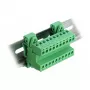 DELOCK conjunto de blocos de terminais para calha DIN 10 polos com passo 5,08 mm angular