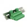 Conjunto de bloco de terminais DELOCK para calha DIN 10 polos com bloqueio de parafuso