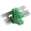 Conjunto de blocos de terminais DELOCK para calha DIN 2 polos passo 5,08 mm angular
