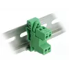 Conjunto de blocos de terminais DELOCK para calha DIN 2 polos passo 5,08 mm angular