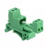 Conjunto de blocos de terminais DELOCK para calha DIN 2 polos passo 5,08 mm angular