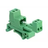 Conjunto de blocos de terminais DELOCK para calha DIN 2 polos passo 5,08 mm angular