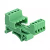 DeLOCK Conjunto de bloco de terminais para calha DIN 4 polos com passo de 5,08 mm angular