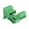 DeLOCK Conjunto de bloco de terminais para calha DIN 4 polos com passo de 5,08 mm angular