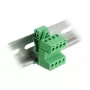 DeLOCK Conjunto de bloco de terminais para calha DIN 4 polos com passo de 5,08 mm angular