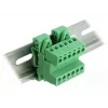 Conjunto de blocos de terminais Delock para calha DIN 6 polos com passo 5,08 mm angular
