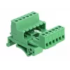 Conjunto de blocos de terminais Delock para calha DIN 6 polos com passo 5,08 mm angular