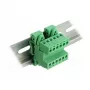 Conjunto de blocos de terminais Delock para calha DIN 6 polos com passo 5,08 mm angular