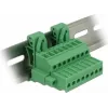 Conjunto de blocos de terminais Delock para calha DIN 8 polos com fixação por parafuso