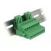 Conjunto de blocos de terminais Delock para calha DIN 8 polos com fixação por parafuso