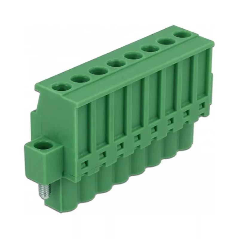 Conjunto de blocos de terminais Delock para calha DIN 8 polos com fixação por parafuso