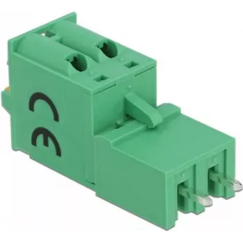 Delock Conjunto de blocos de terminais para placa de circuito impresso, 2 pinos, passo 5,08 mm, vertical 66500