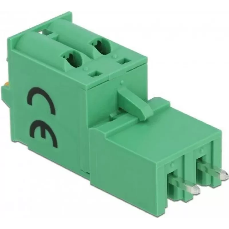 Delock Conjunto de blocos de terminais para placa de circuito impresso, 2 pinos, passo 5,08 mm, vertical 66500