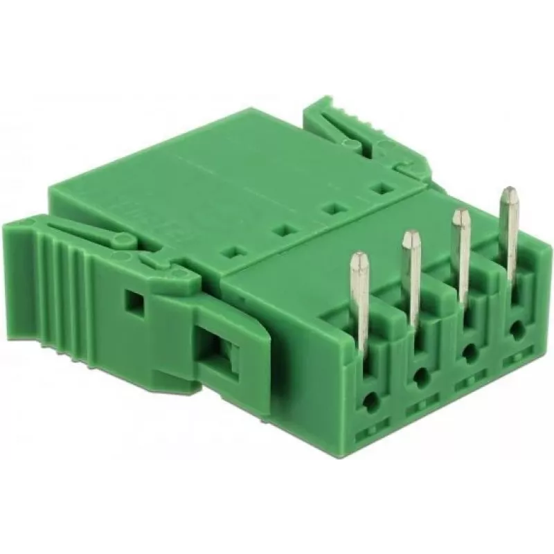 Delock Conjunto de blocos de terminais para placa 4 pinos, passo 3,81 mm, horizontal (65954)