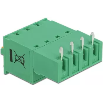 Conjunto de blocos de terminais Delock para placa 4 polos 5,08 mm passo horizontal 66506