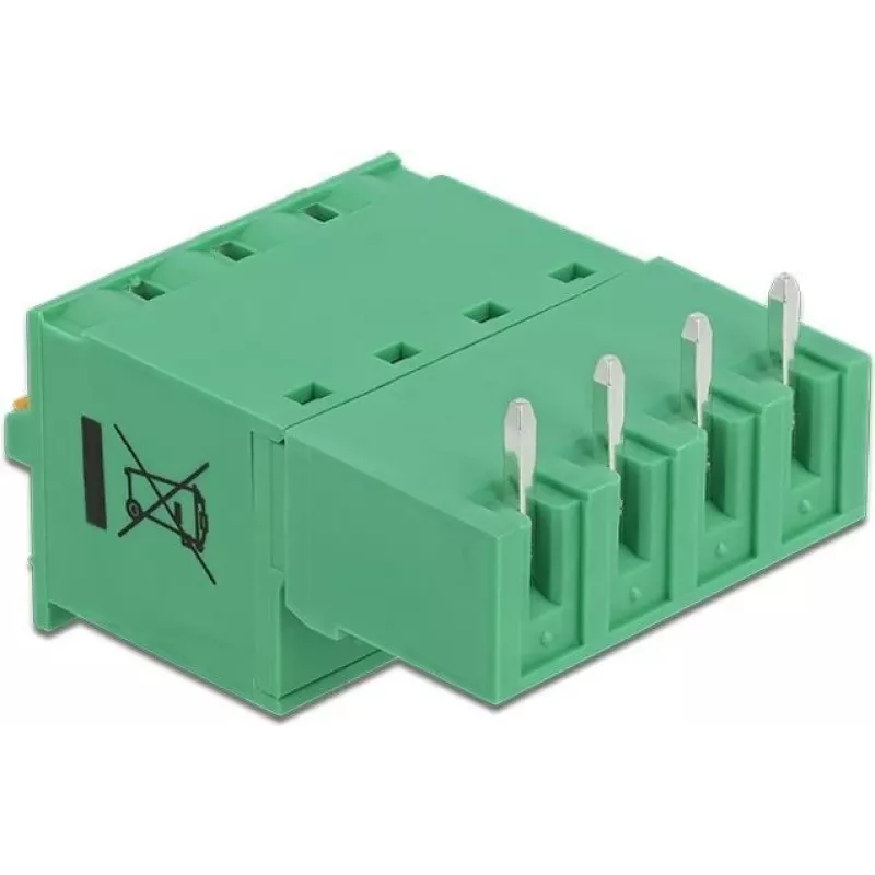 Conjunto de blocos de terminais Delock para placa 4 polos 5,08 mm passo horizontal 66506