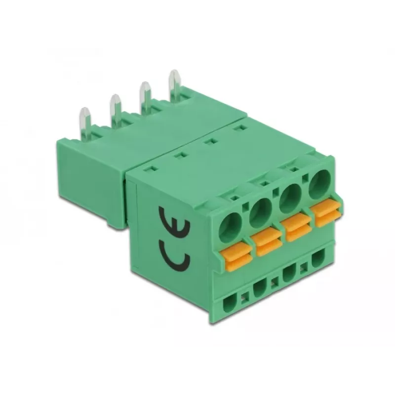 Conjunto de blocos de terminais Delock para placa 4 polos 5,08 mm passo horizontal 66506