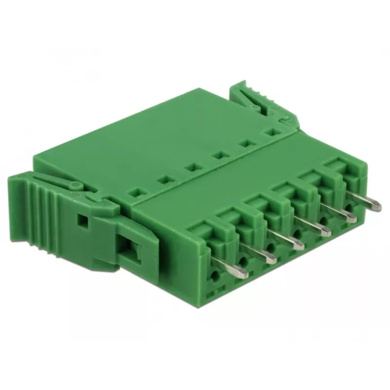 Conjunto de blocos de terminais Delock para placa 6 polos 3,81 mm passo vertical (65972)