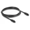 Delock cabo TOSLINK, ficha para ficha, 4 mm de diâmetro, 1,5 m, preto