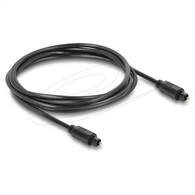 Delock cabo TOSLINK, ficha para ficha, 4 mm de diâmetro, 1,5 m, preto