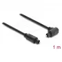 Delock cabo de áudio ótico TOSLINK 1m - 90° angular para reto - 4mm - preto
