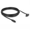 Delock Cabo de áudio ótico TOSLINK 5m, ficha angular de 90° para ficha reta, 4mm, preto