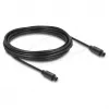 Delock cabo de áudio ótico TOSLINK – 5m, preto (macho para macho)