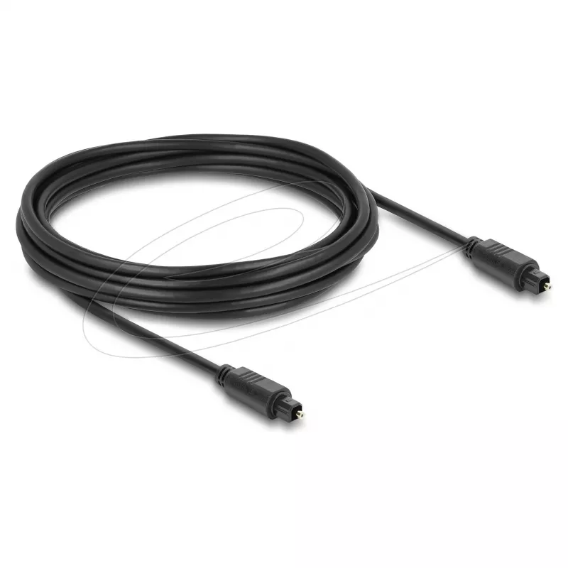 Delock cabo de áudio ótico TOSLINK – 5m, preto (macho para macho)