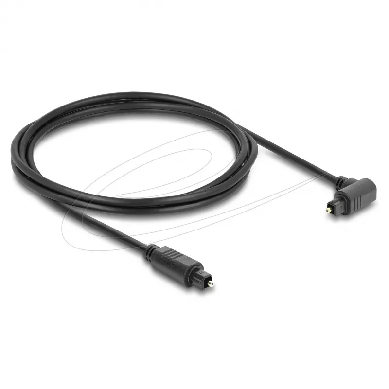 Delock cabo de áudio ótico TOSLINK, 90° inclinado para reto, 3 m, preto