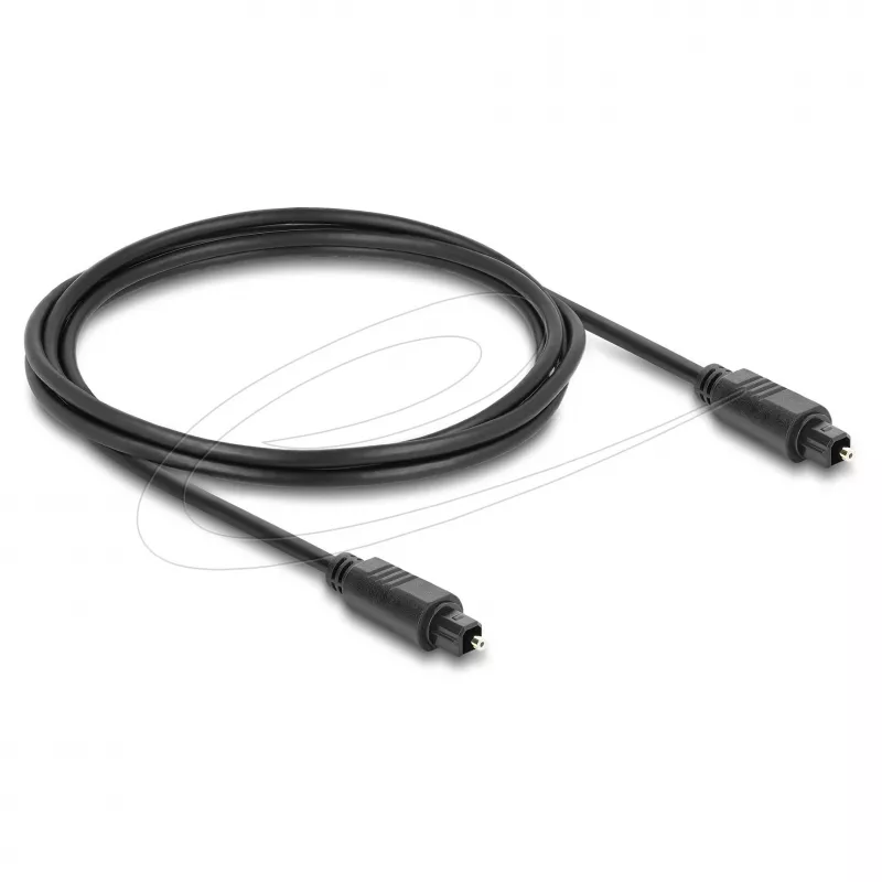 Cabo de áudio ótico Delock TOSLINK, ficha macho para macho, 4 mm, 2 m, preto