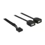 Cabo adaptador Delock USB 2.0 pin header para 2 conectores fêmea Type-A, 40 cm 83823