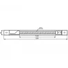 DELTA ATLO-KPS-21X262/SHEEL-S Cobertura de cabos para encastrar em perfil