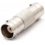 DELTA Adaptador de acoplamento conector fêmea BNC para conector fêmea BNC, 75 Ohm, latão niquelado, BNC-BNC duplo