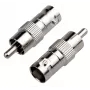 DELTA Adaptador de conector fêmea BNC para ficha RCA - Conversor de sinal de vídeo coaxial 75 Ohm para CCTV e sistemas analógicos