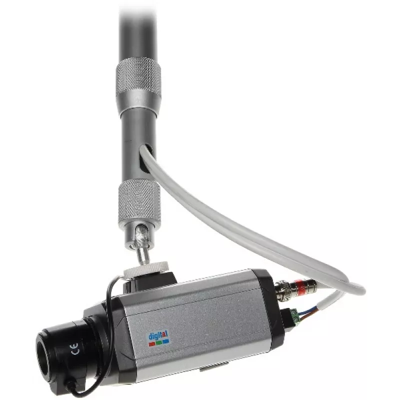 Suporte de teto telescópico DELTA BR-60X120 para câmaras CCTV, 710–1220 mm, branco