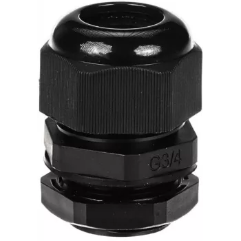 Prensa-cabo isolada DELTA G3/4-SCHWARZ IP68 3/4