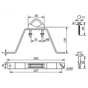 DELTA Grampo de parede OMM-50L13