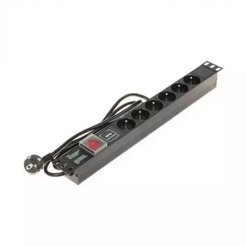 Régua de tomadas DELTA PD-6/R-SPD-1L, 6 tomadas