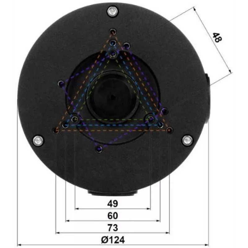 DELTA STG-PFA130-E caixa de ligação para câmaras dome Dahua, montagem em parede/teto, alumínio, preto STG-PFA130-E(BLACK)