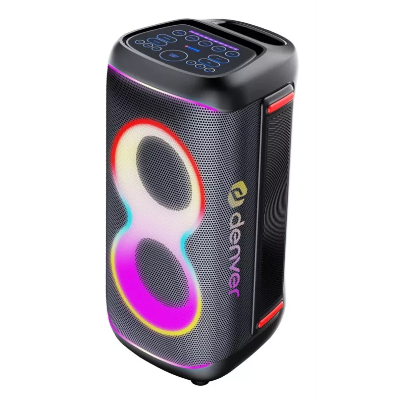 Coluna de festa Bluetooth portátil Denver BPS-370 1000W PMPO