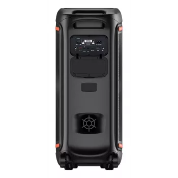 Coluna de festa Bluetooth Denver BPS-470 com karaoke, 2000W PMPO, 20W RMS, luzes LED, rádio FM, TWS, incl. microfone, preto