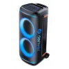 Coluna de festa Bluetooth Denver BPS-470 com karaoke, 2000W PMPO, 20W RMS, luzes LED, rádio FM, TWS, incl. microfone, preto