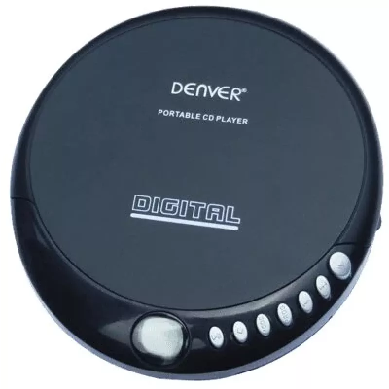 Denver DM-24 Leitor de CD portátil com auscultadores, Preto