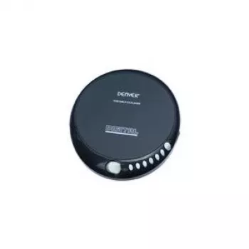 Denver DM-24 Leitor de CD portátil com auscultadores, Preto