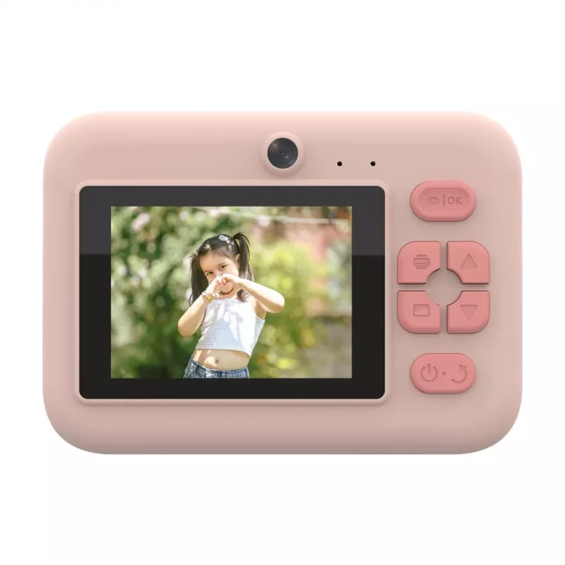Máquina fotográfica digital infantil Denver KPC-1374BTRO com Bluetooth, rosa