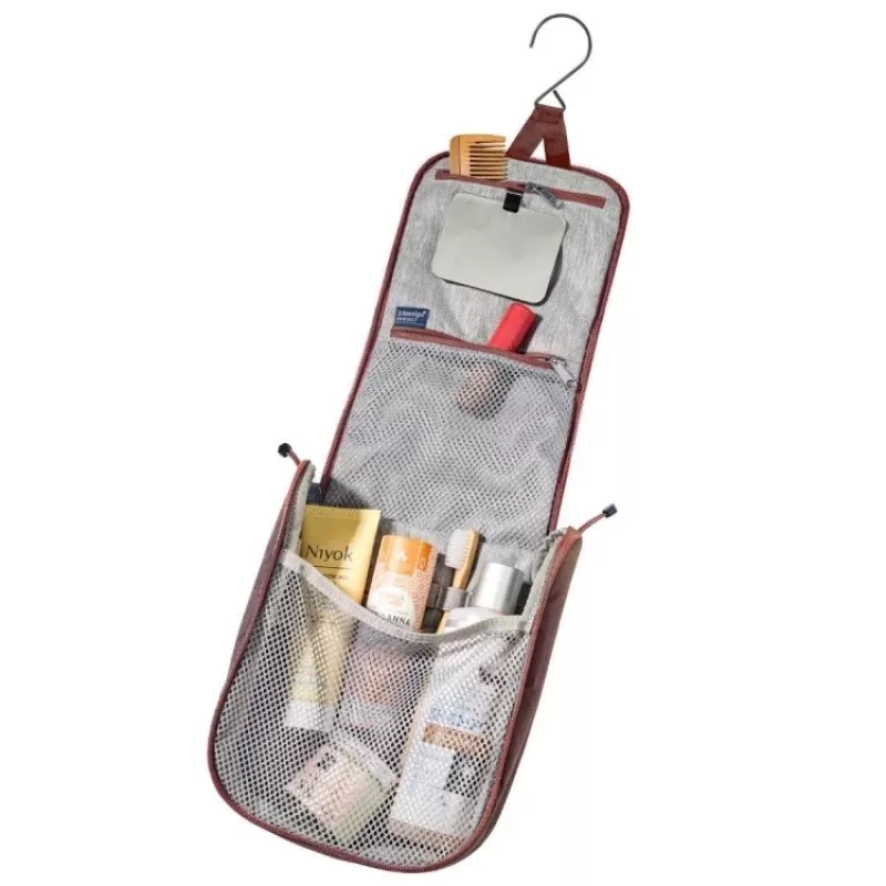 Mochila com airbag de avalanche Deuter Alproof Lite 20 SL + Wash Center I necessaire Conjunto - Cinnamon/Preto & Raisin/Caspia