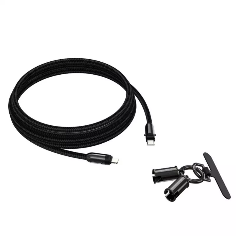 Devia Cabo USB-C para Lightning Lanyard 2 em 1 1,2m 27W Preto