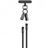 Devia Cabo USB-C para Lightning Lanyard 2 em 1 1,2m 27W Preto